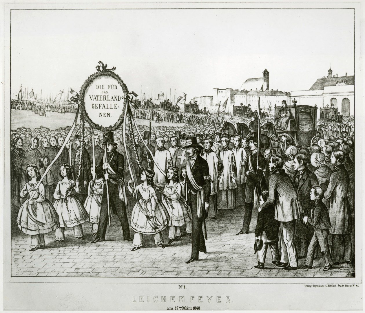 Opfer der ersten Schlachten werden begraben. Wien von Erich Lessing