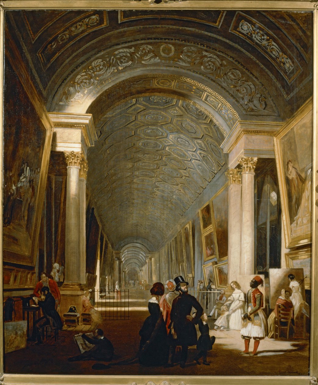 Blick auf die Grand Galerie des Louvre von Erich Lessing