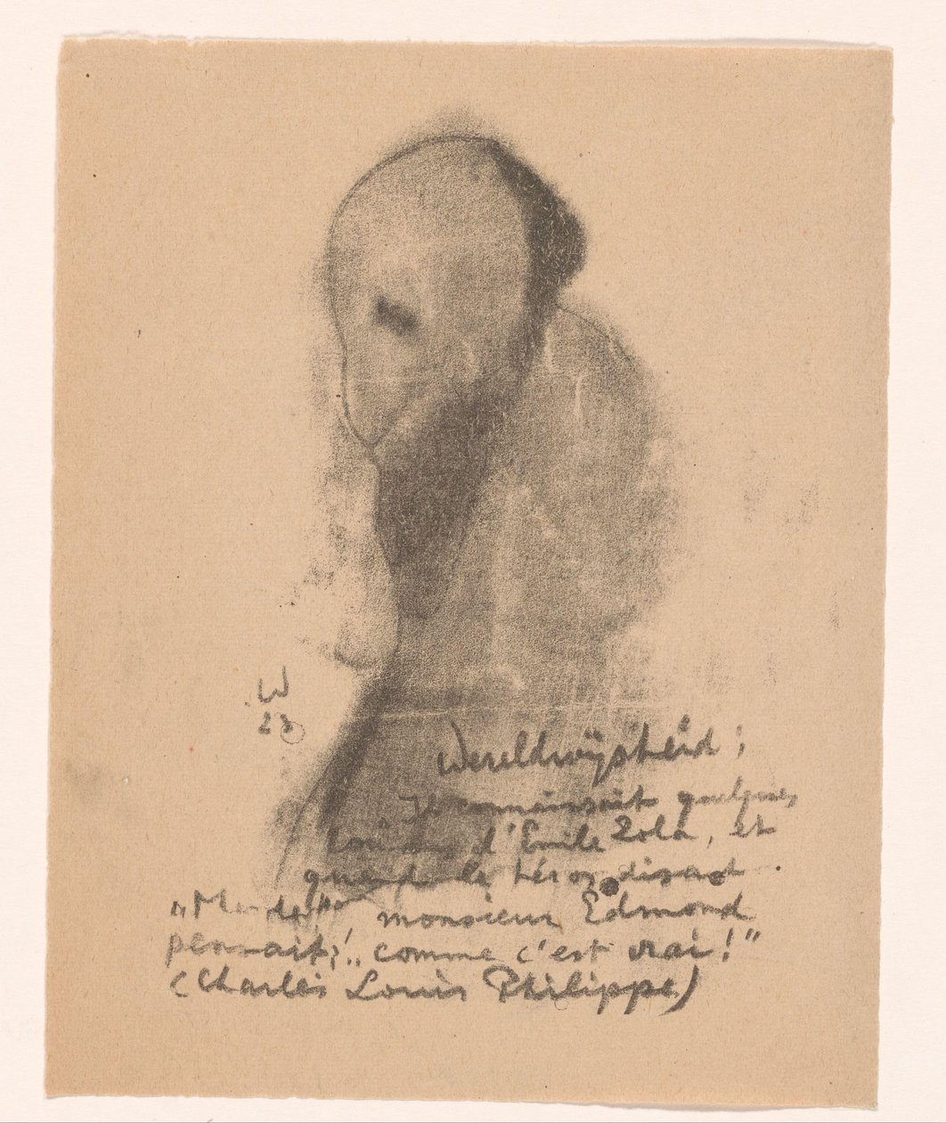Abstrahierte Figur mit Bart von Erich Wichmann