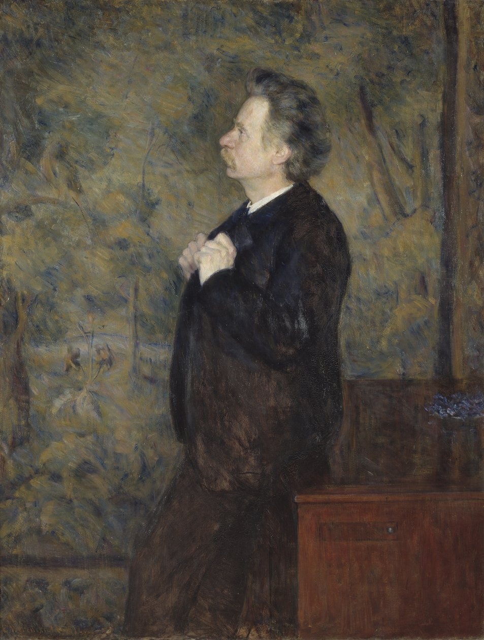 Porträt von Edvard Grieg von Erik Theodor Werenskiold