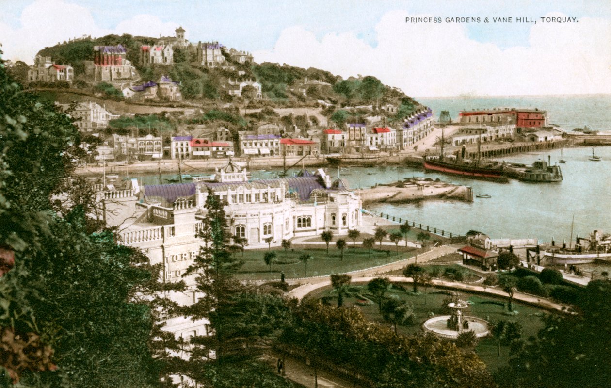 Princess Gardens und Vane Hill, Torquay, Devon, frühes 20. Jahrhundert von Ern Bishop