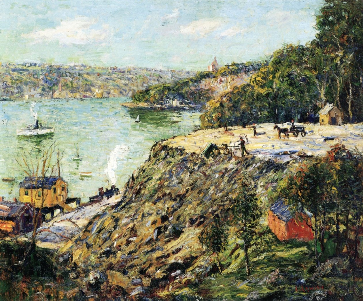 Über den Fluss, New York, ca. 1910 von Ernest Lawson