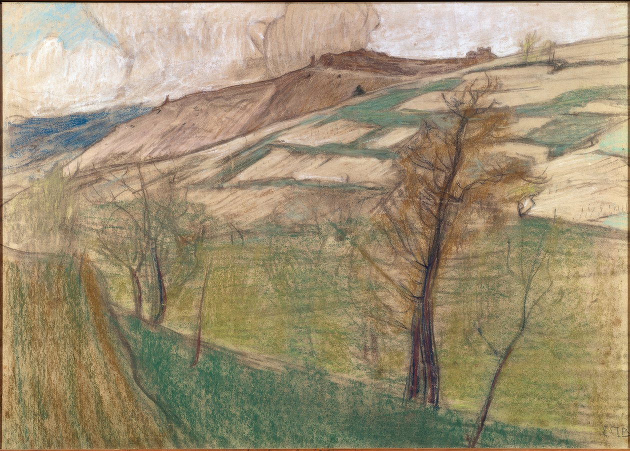 Landschaft in der Umgebung von Savièse von Ernest Bieler
