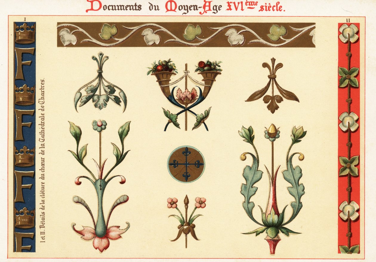 Designelemente aus Architektur und Manuskripten des 16. Jahrhunderts von Ernest Guillot