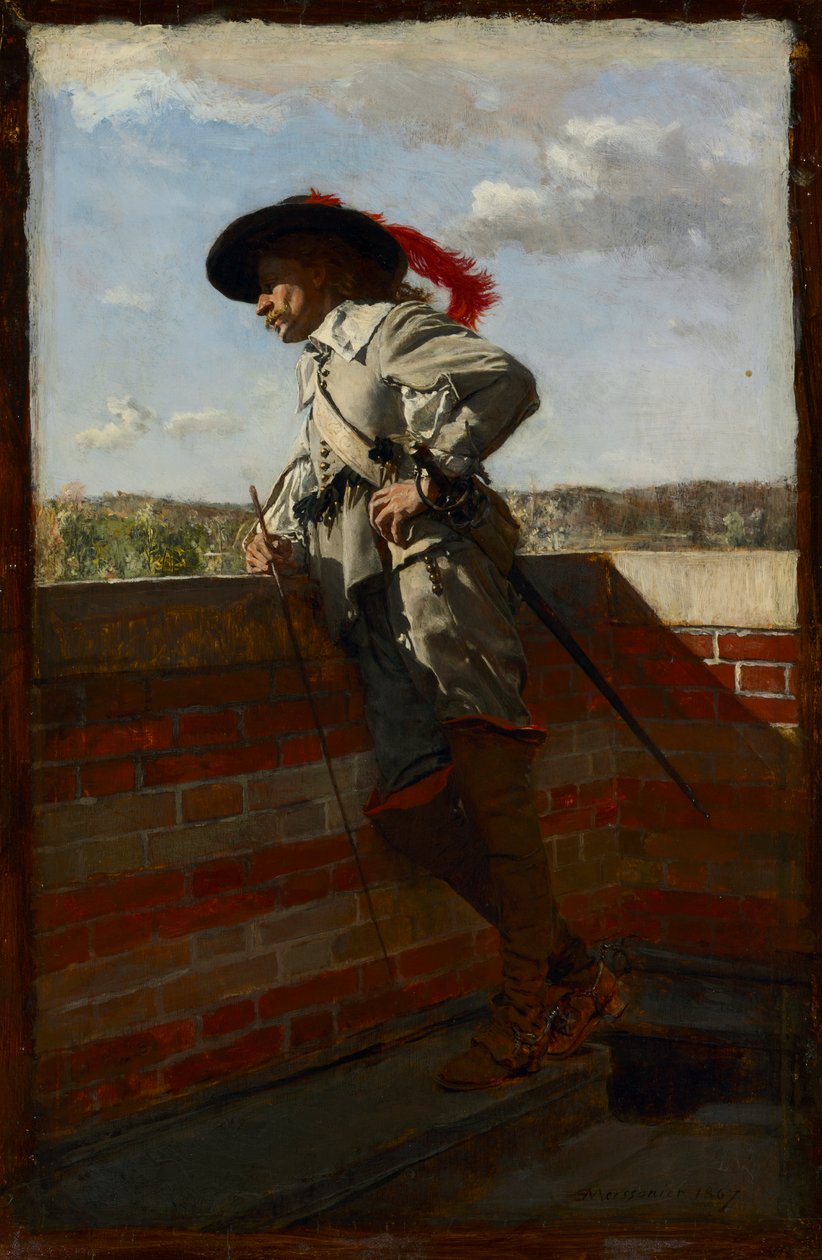 Auf einer Terrasse von Ernest Meissonier