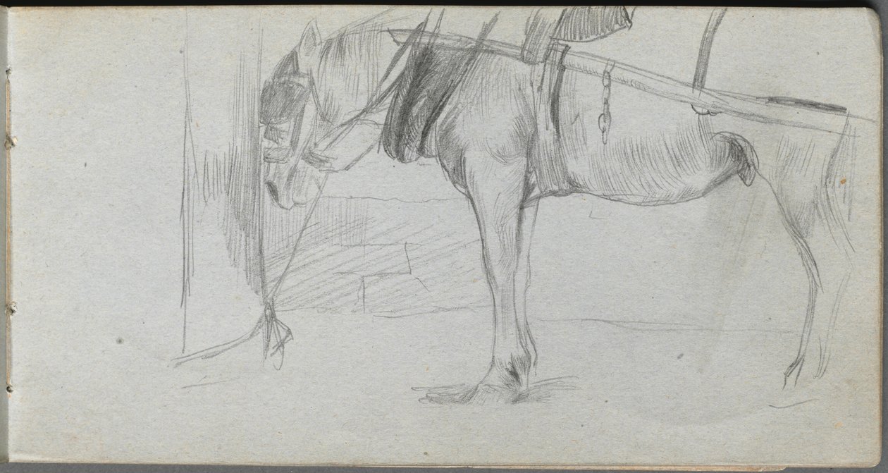 Skizzenbuch, Seite 06: Studie eines Pferdes von Ernest Meissonier