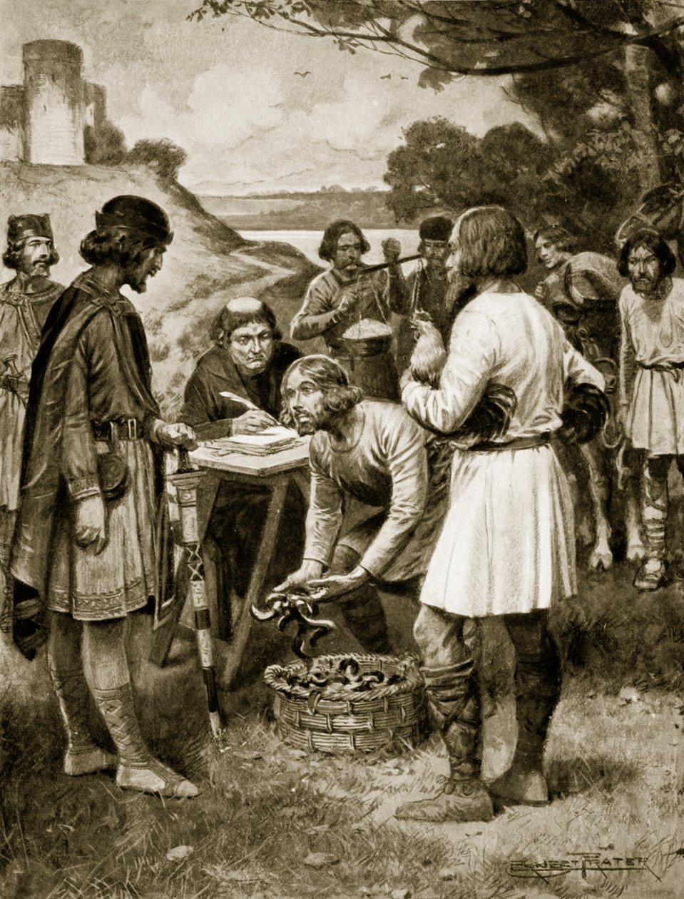 Miete zahlen in sächsischen Zeiten, Illustration aus 