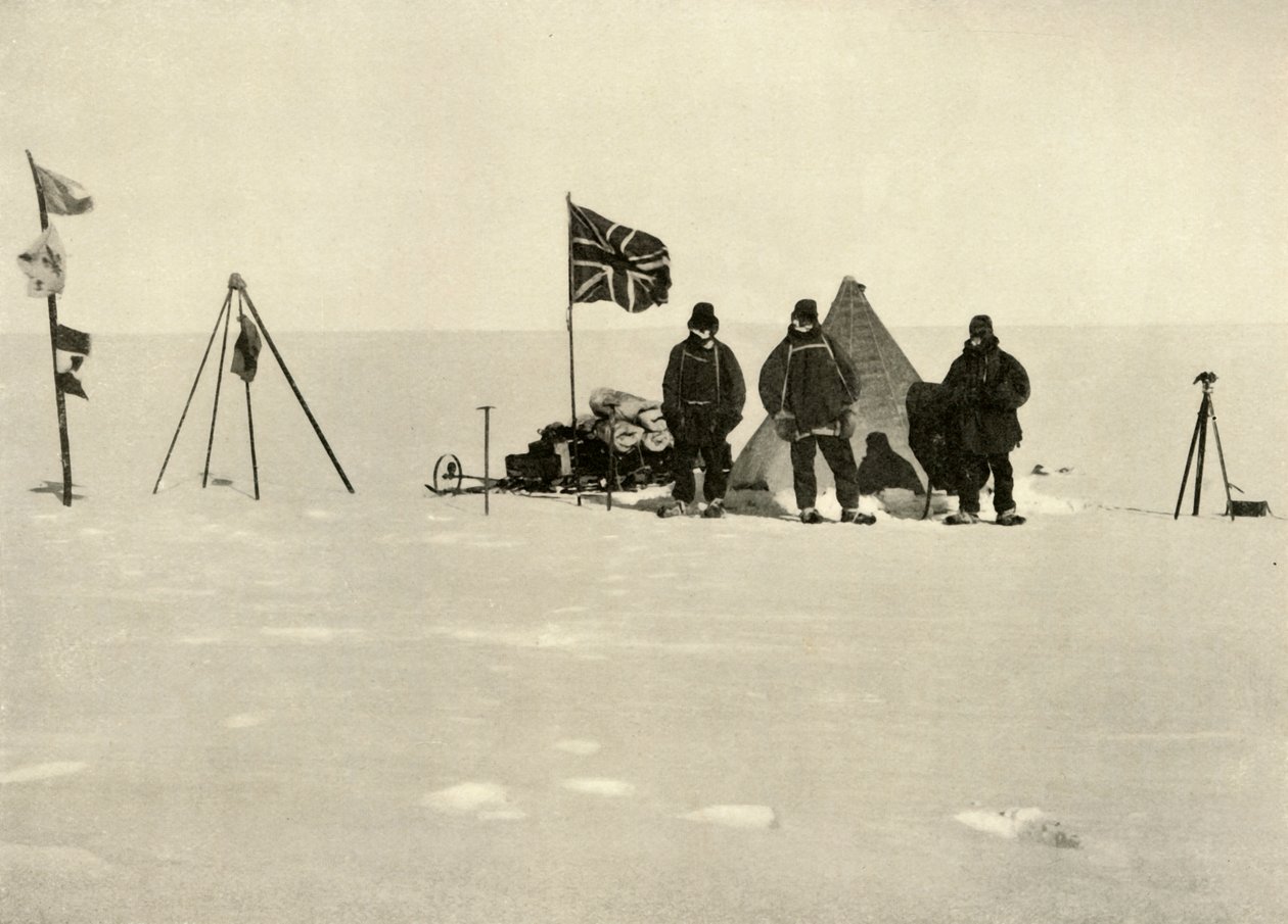 Das Weihnachtslager auf dem Plateau, Dezember 1908 von Ernest Shackleton