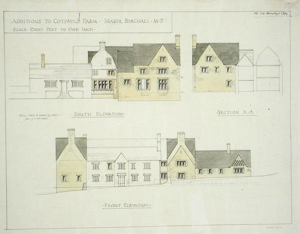 Erweiterung der Cotswold Farm, Gloucestershire von Ernest William Gimson