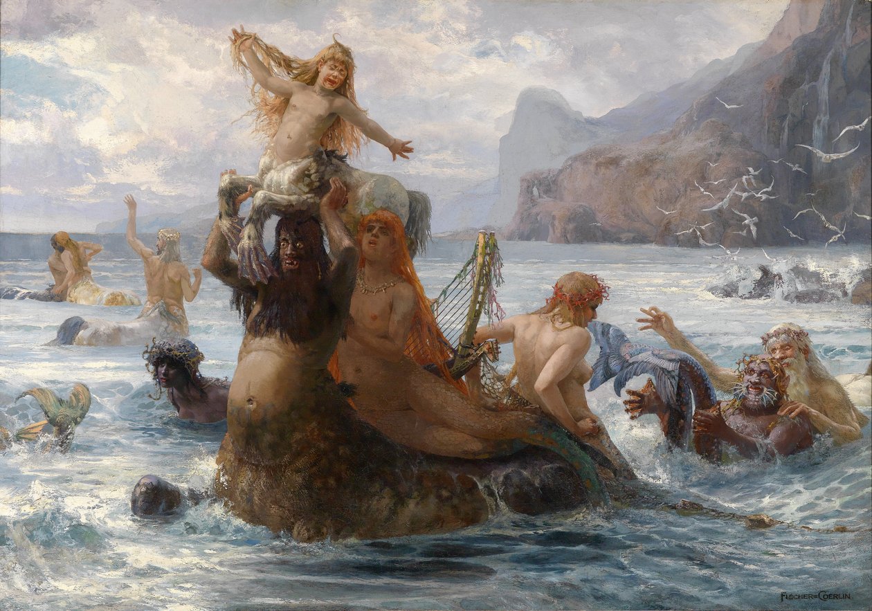 Nixen und Kentauren beim Bade von Ernst Albert Fischer-Cörlin