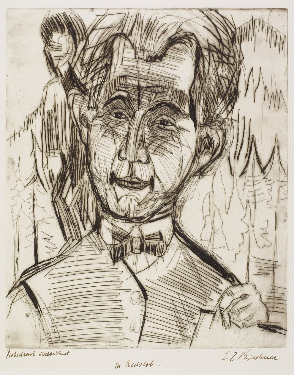 Porträt von Dr. Redslob, 1924 von Ernst Ludwig Kirchner