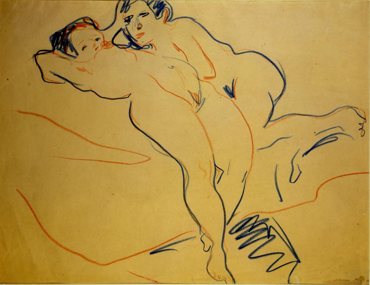 Ruhendes Paar von Ernst Ludwig Kirchner