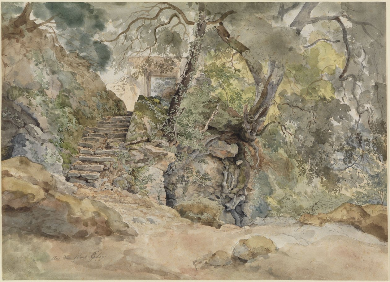 Aus dem Park der Villa Chigi in Ariccia von Ernst Fries