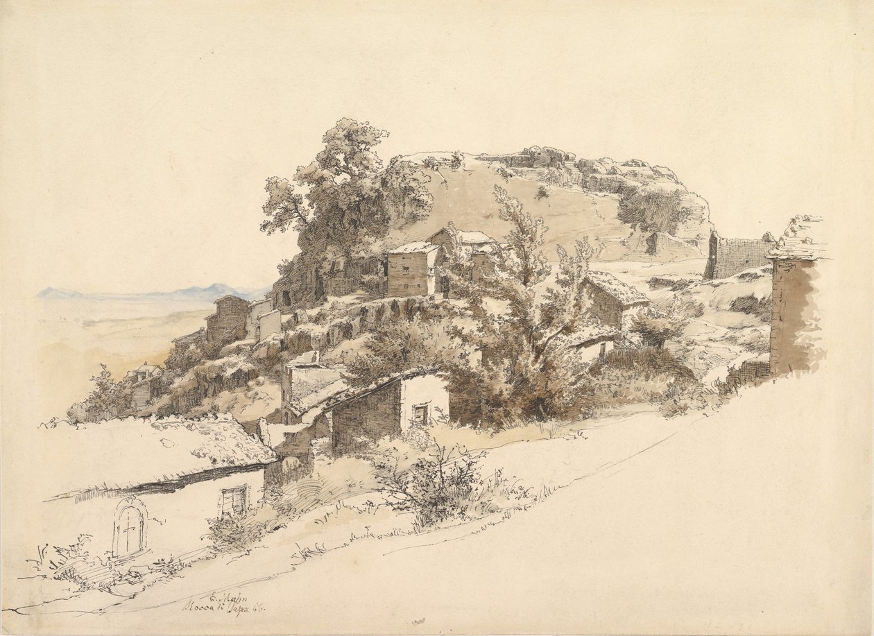 Römische Landschaft nahe Rocca di Papa, 1866 von Ernst Furchtegott Mohn