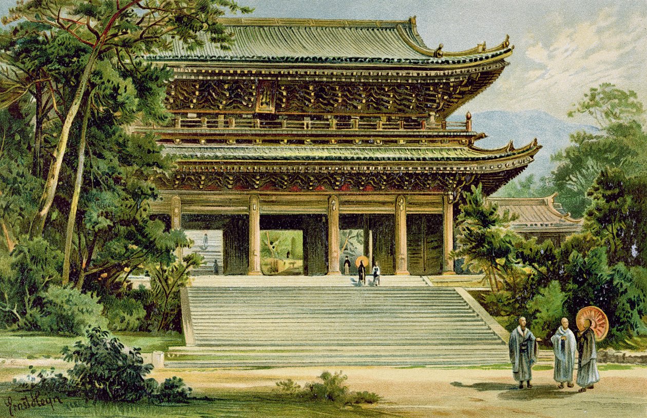 Buddhistischer Tempel in Kyoto, Japan, aus 