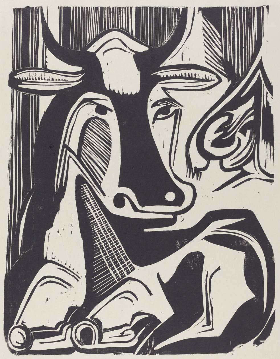 Die große liegende Kuh, 1929 von Ernst Ludwig Kirchner