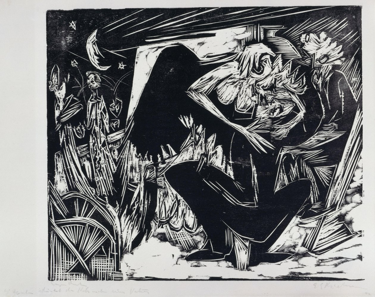 Absalom schändet die Kebsweiber von Ernst Ludwig Kirchner