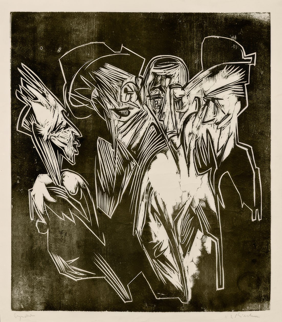 Absalom und seine Ratgeber von Ernst Ludwig Kirchner