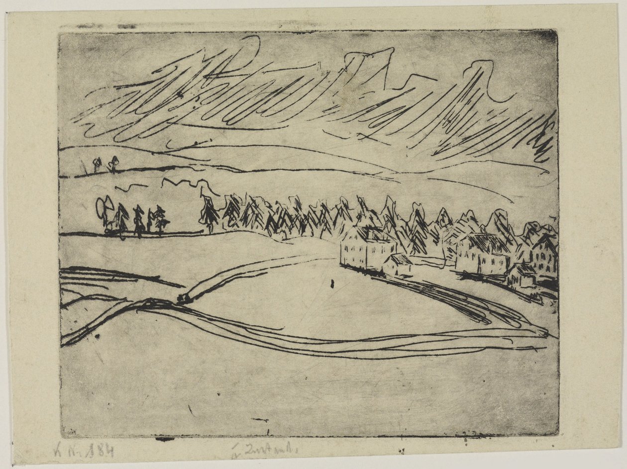 Äcker und Häuser im Erzgebirge von Ernst Ludwig Kirchner
