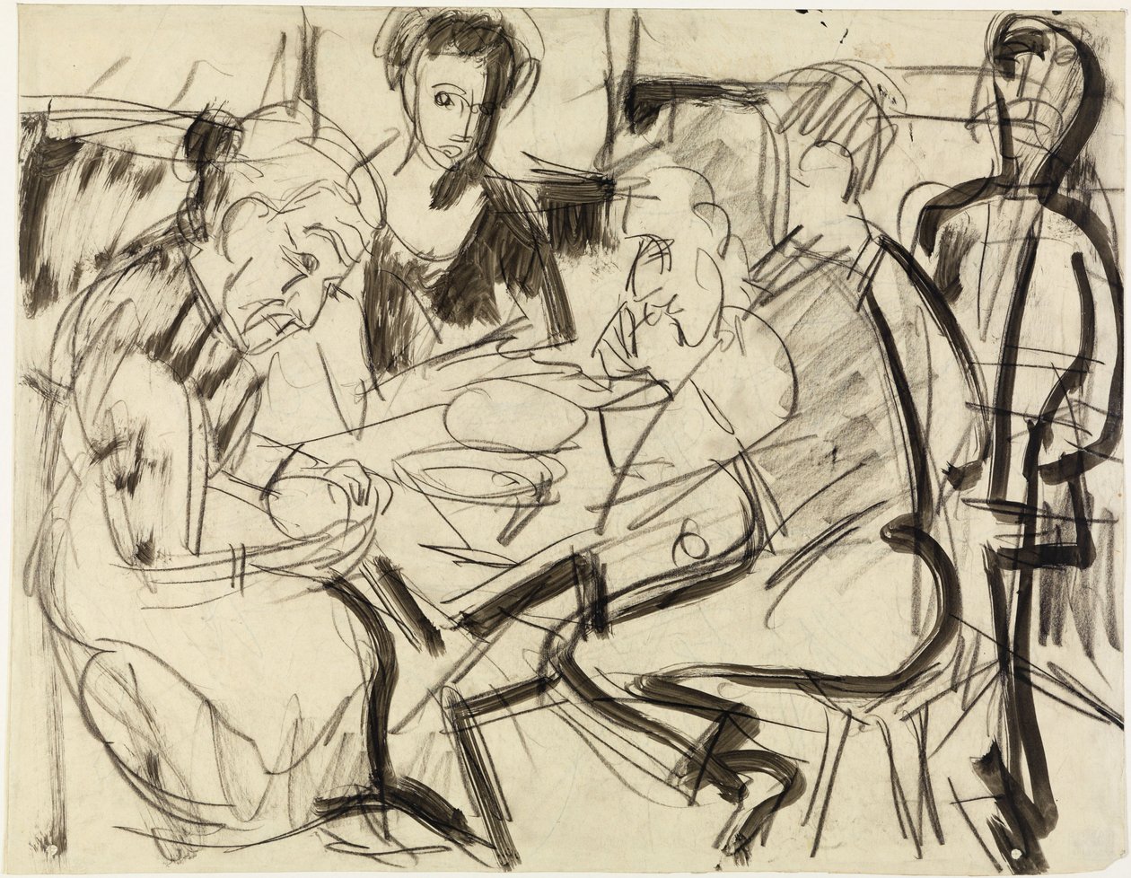 Bauernfamilie am Tisch von Ernst Ludwig Kirchner