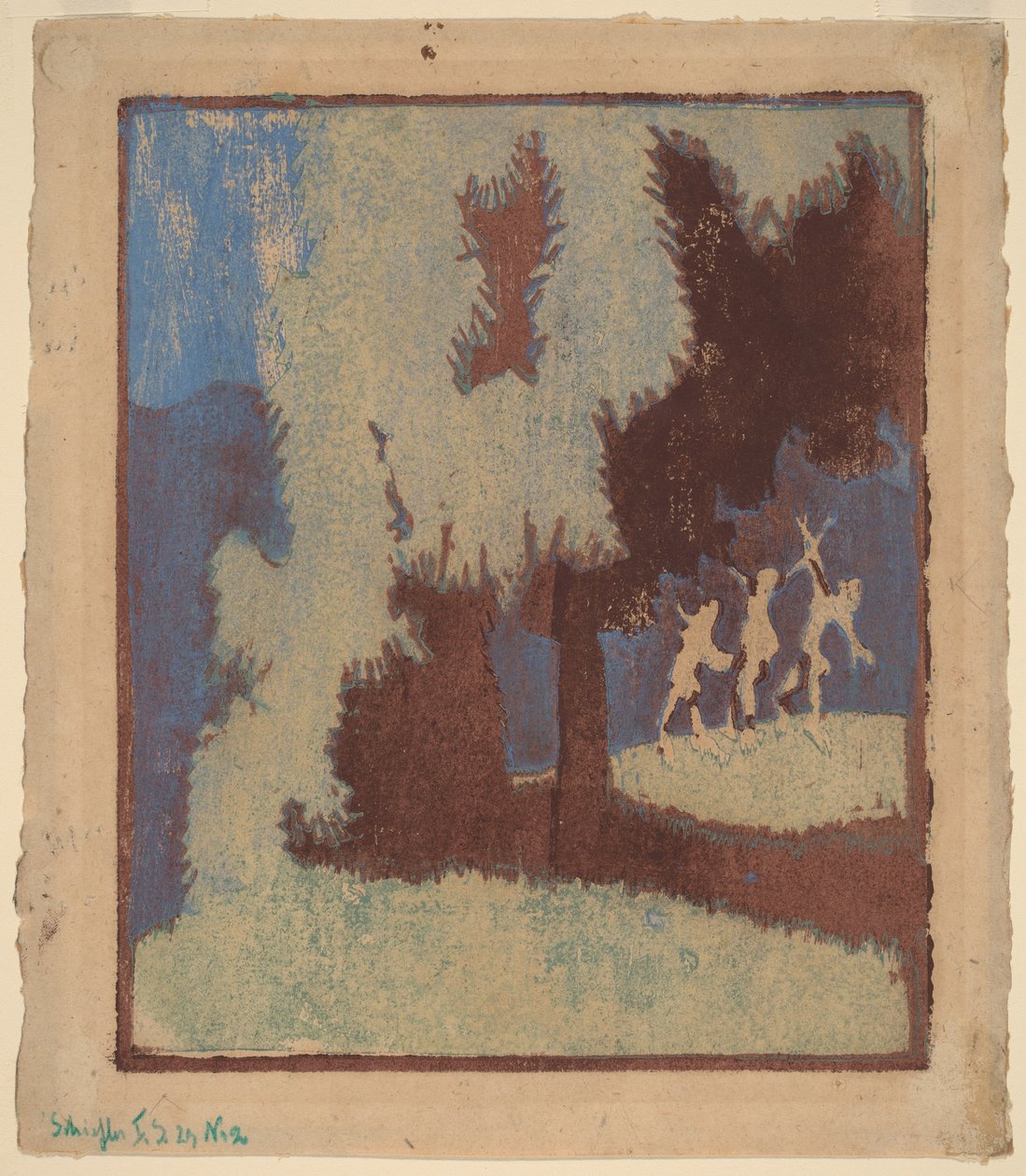 Kastanienbäume im Mondlicht von Ernst Ludwig Kirchner