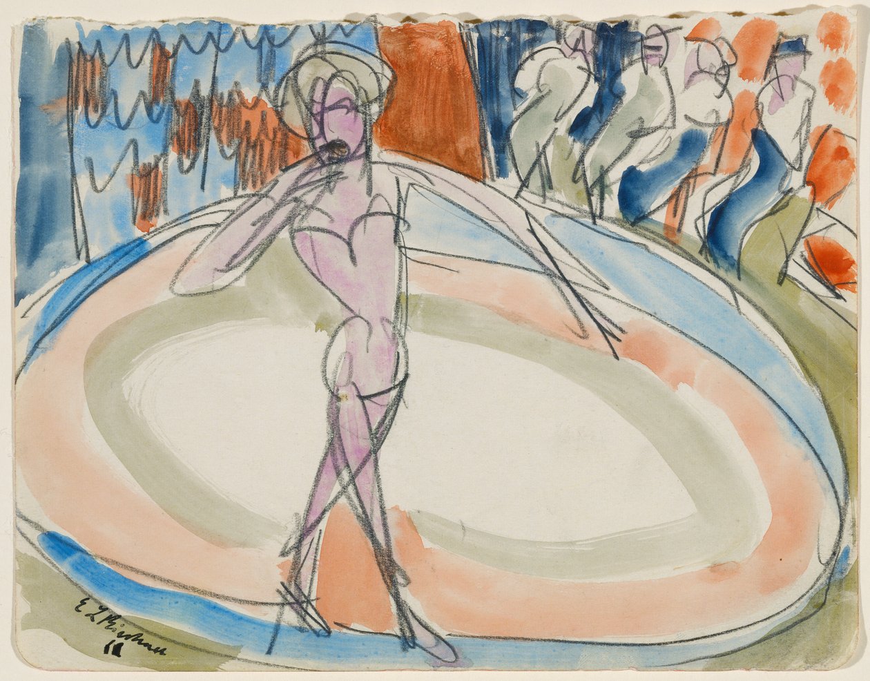 Tanzende Frau im Kabarett von Ernst Ludwig Kirchner