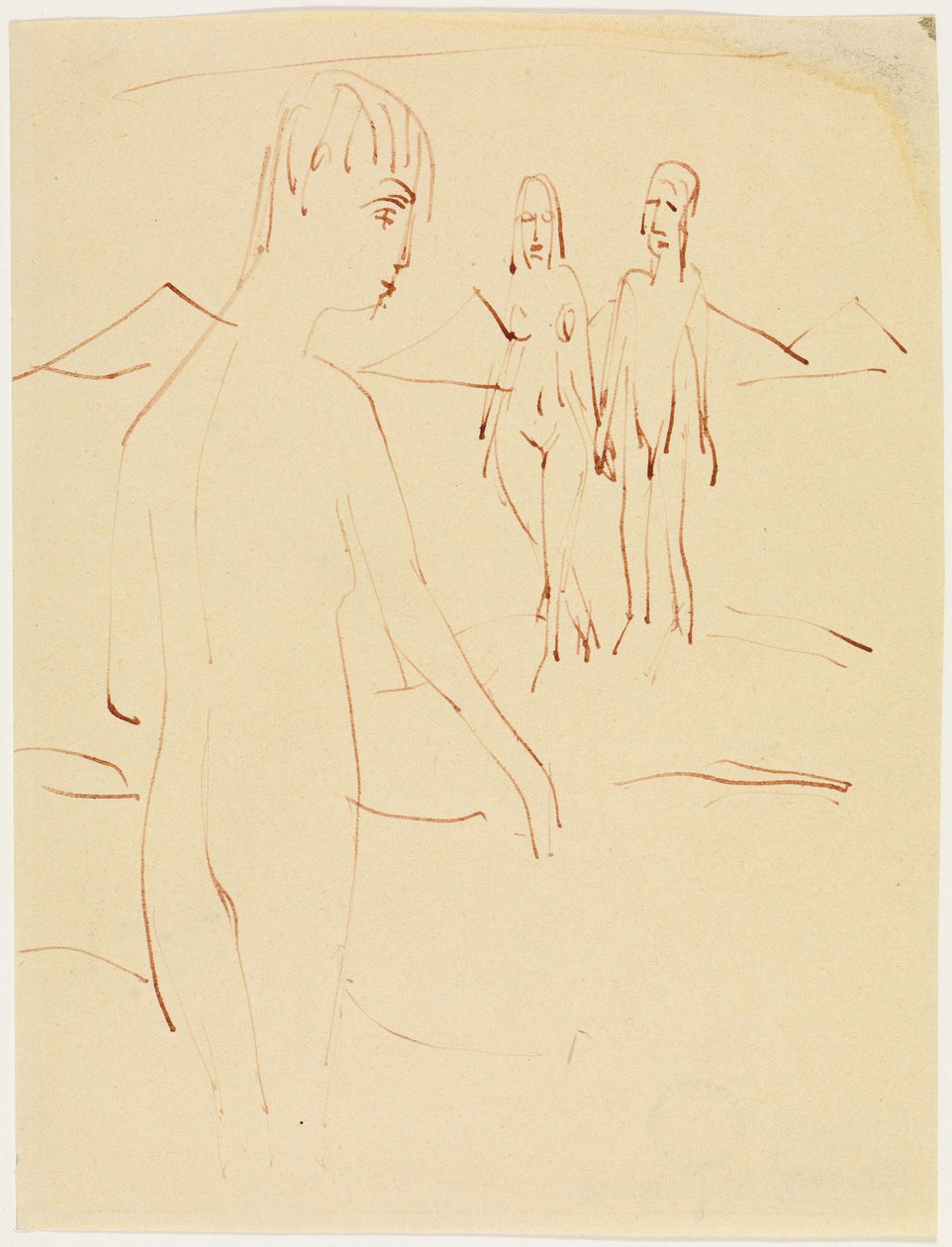 Drei stehende Akte im Freien von Ernst Ludwig Kirchner