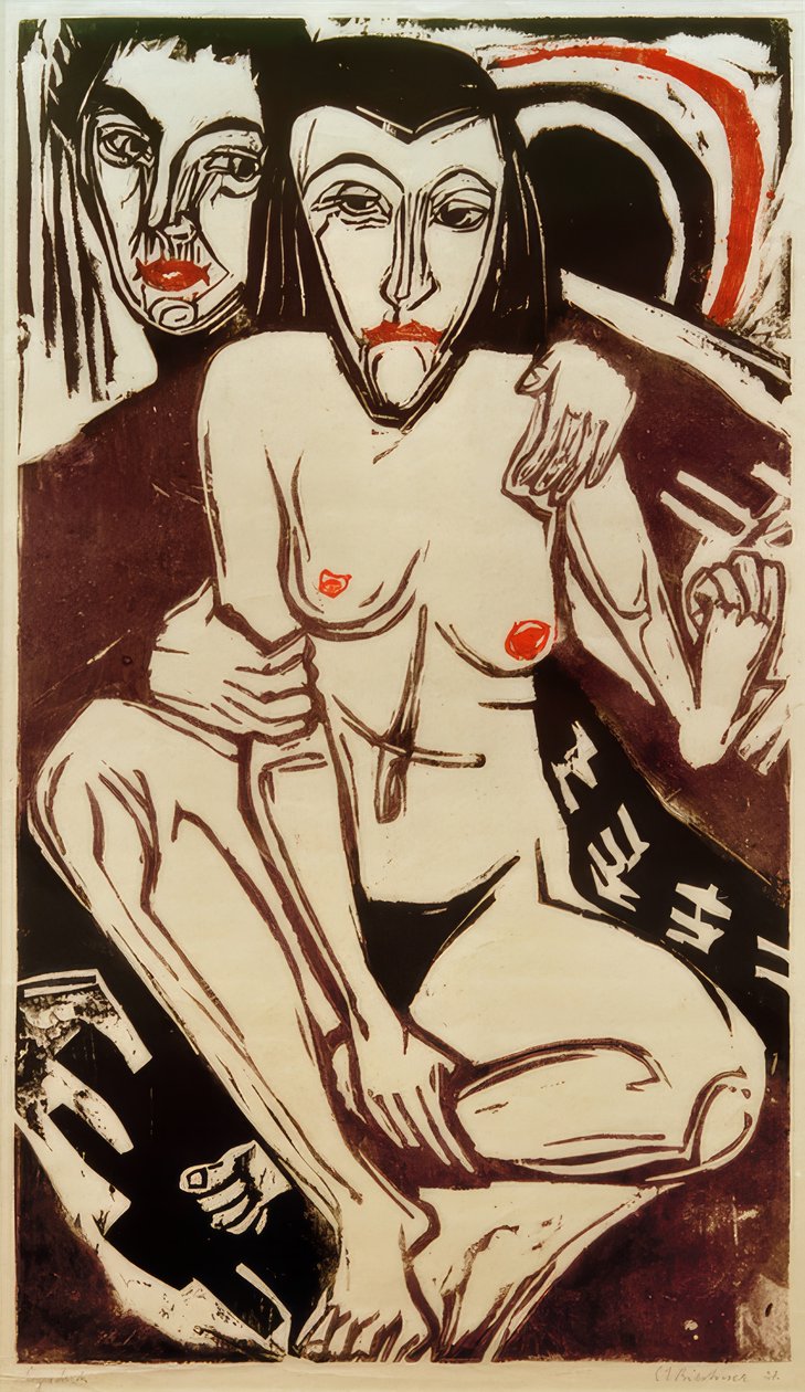 Melancholie (Selbstbildnis mit Erna) von Ernst Ludwig Kirchner
