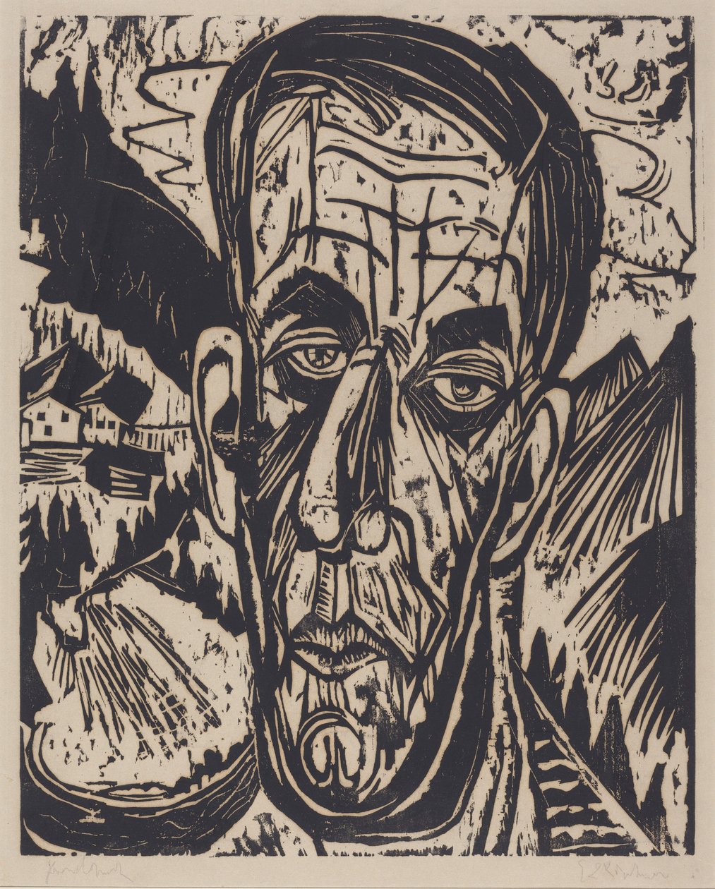 Kopf van de Velde, Hell von Ernst Ludwig Kirchner