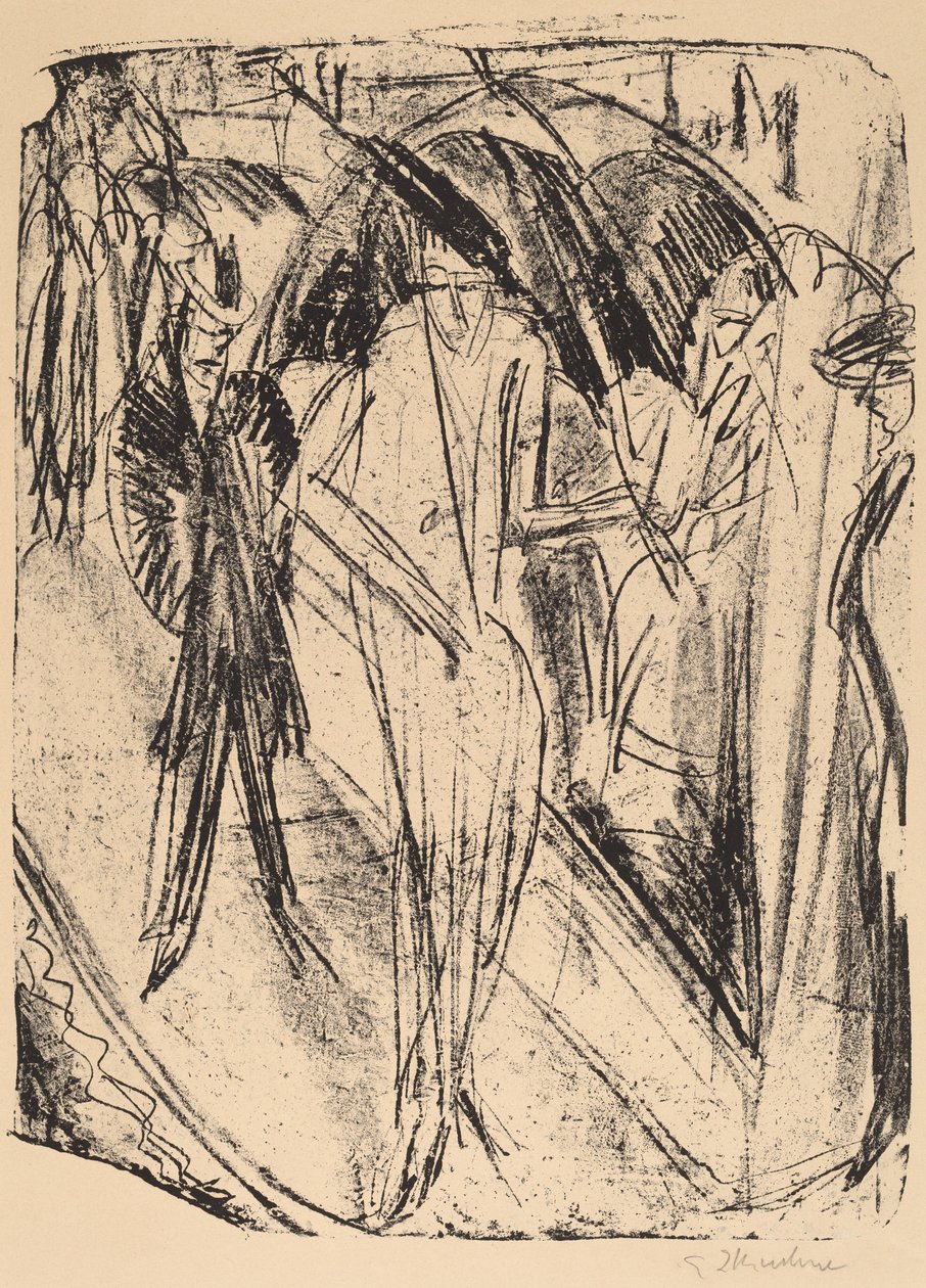 Dame im Regen von Ernst Ludwig Kirchner