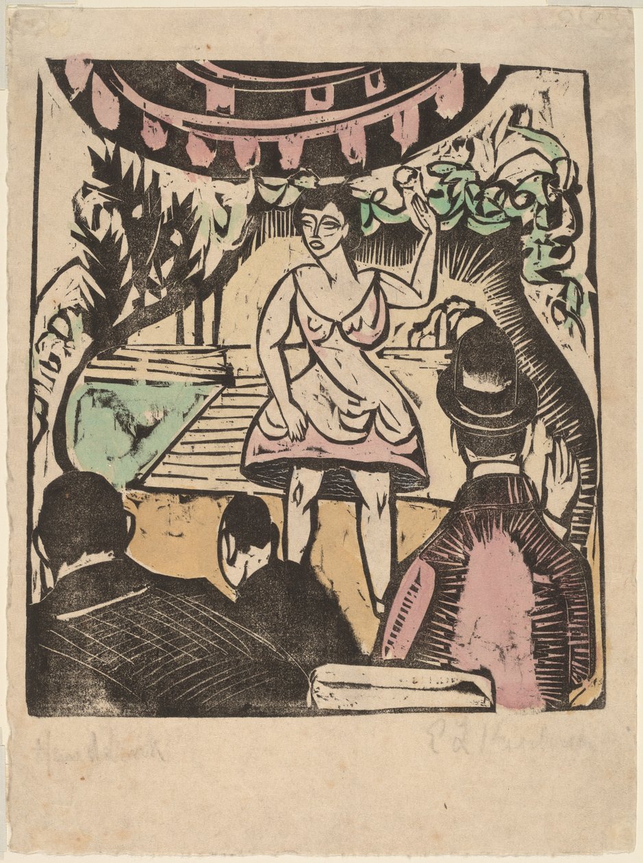 Kleine Varieté-Nummer mit Sängerin von Ernst Ludwig Kirchner