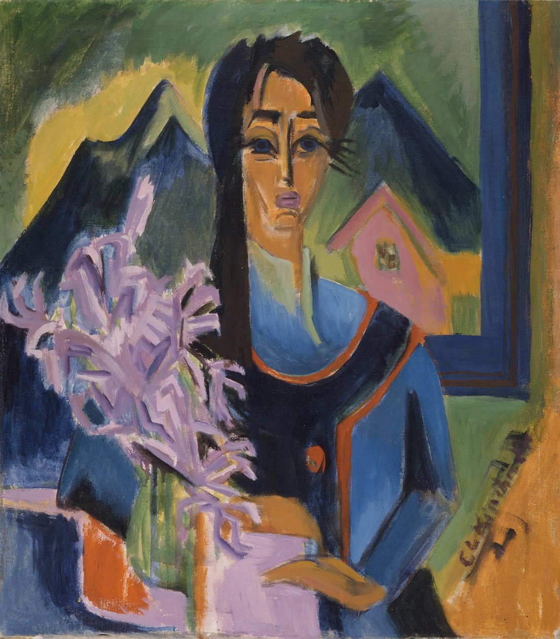 Maryli (Junge Frau mit Nelkenstrauß) von Ernst Ludwig Kirchner