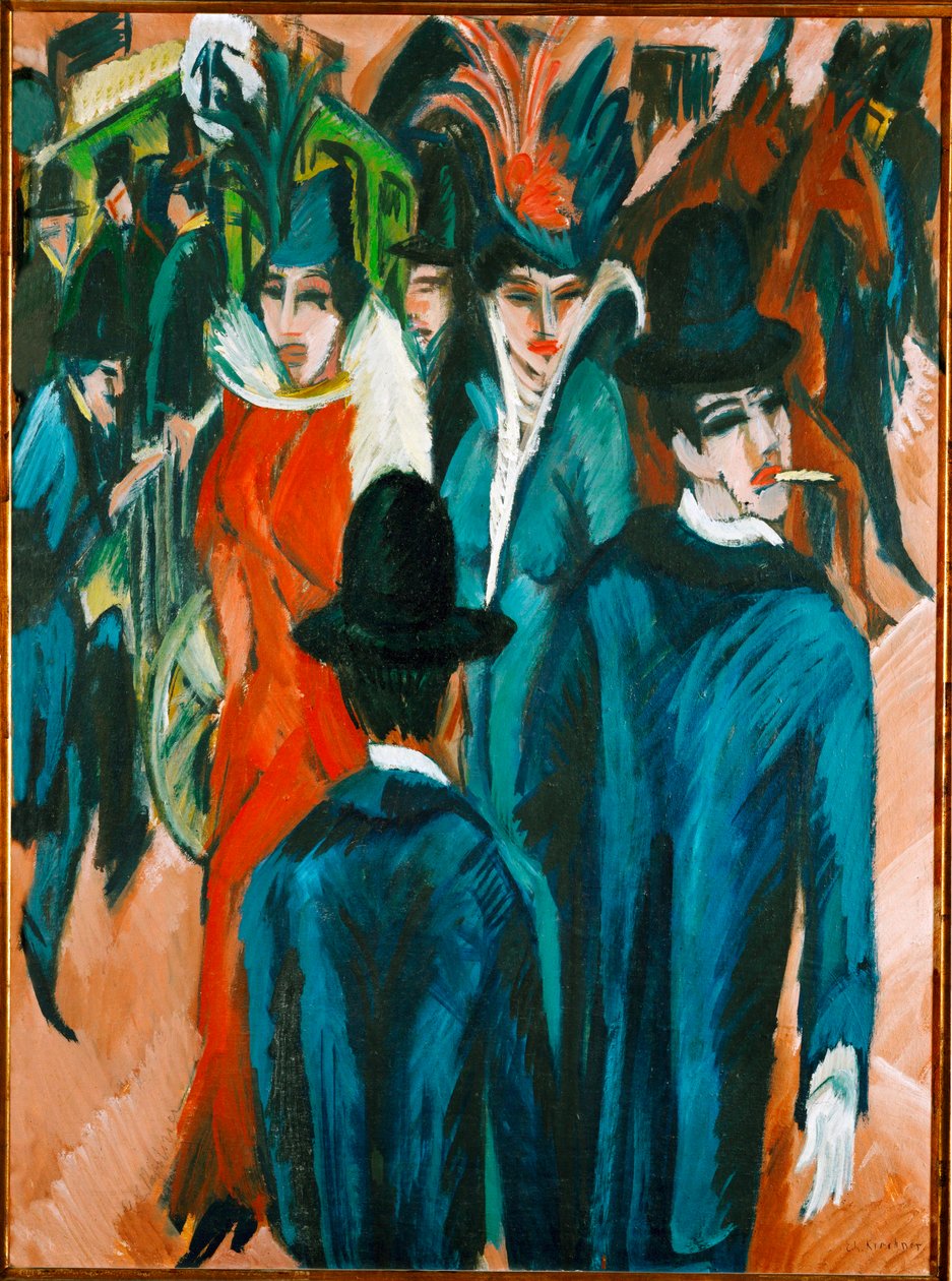 Menschen auf der Straße von Ernst Ludwig Kirchner