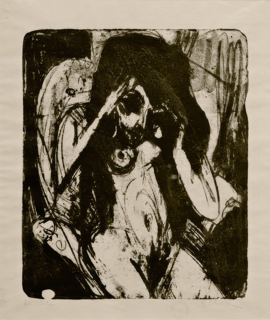 Nackte Frau im Sessel von Ernst Ludwig Kirchner