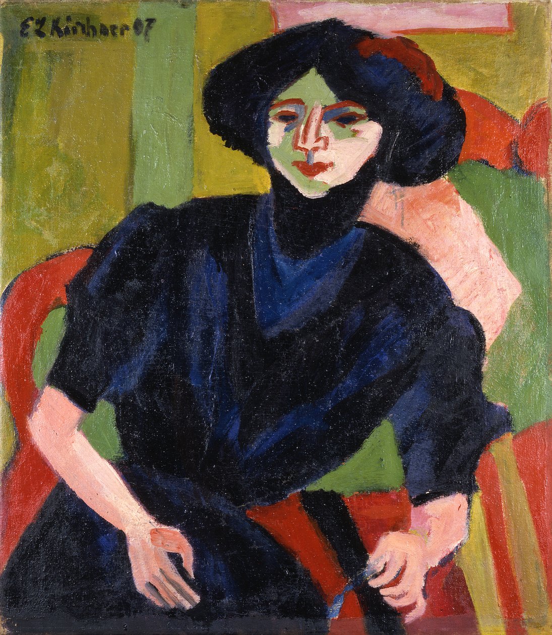 Porträt einer Frau von Ernst Ludwig Kirchner