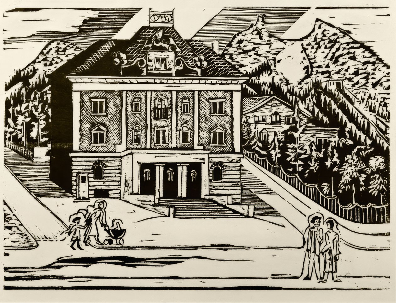 Postgebäude Davos von Ernst Ludwig Kirchner