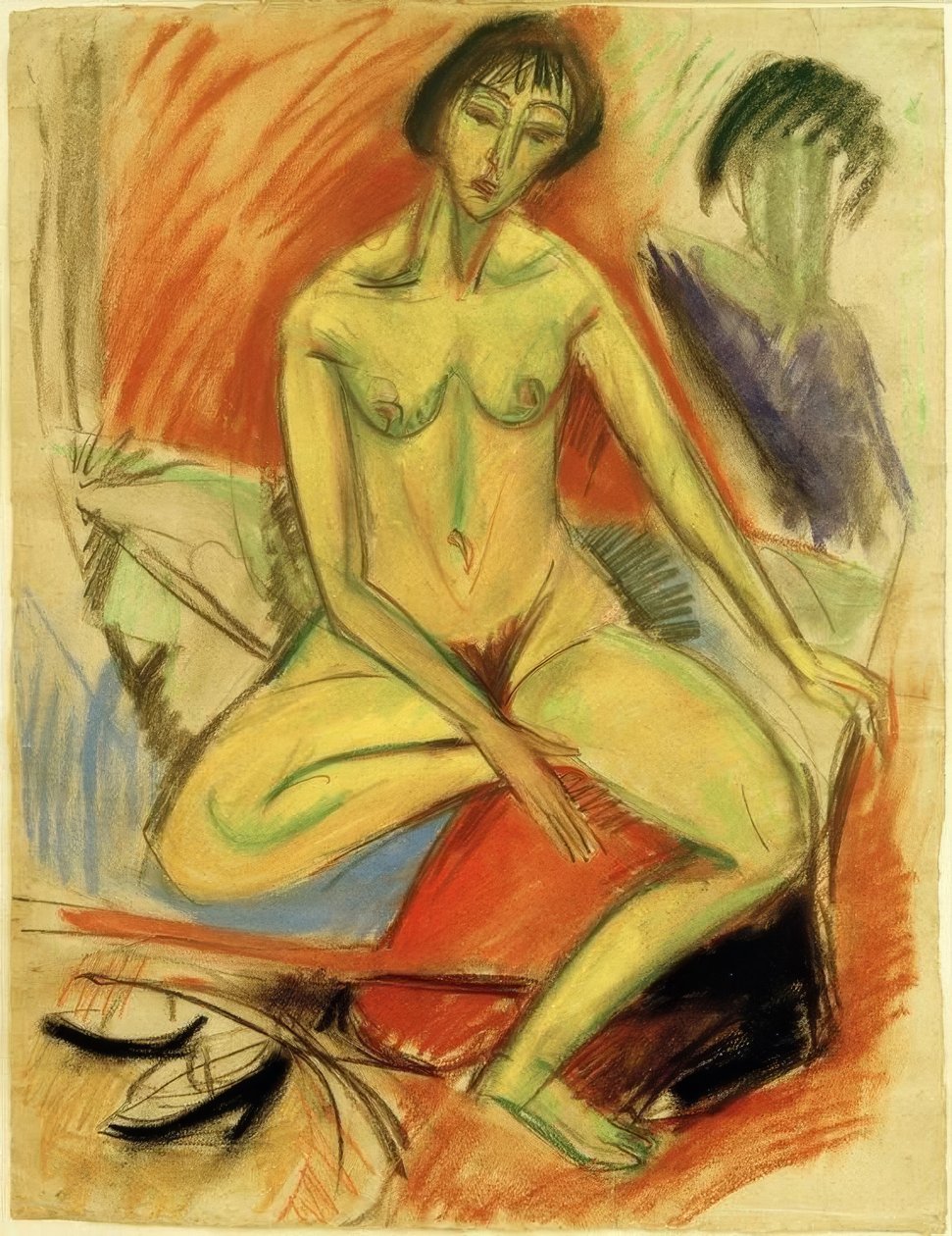 Sitzender weiblicher Akt von Ernst Ludwig Kirchner