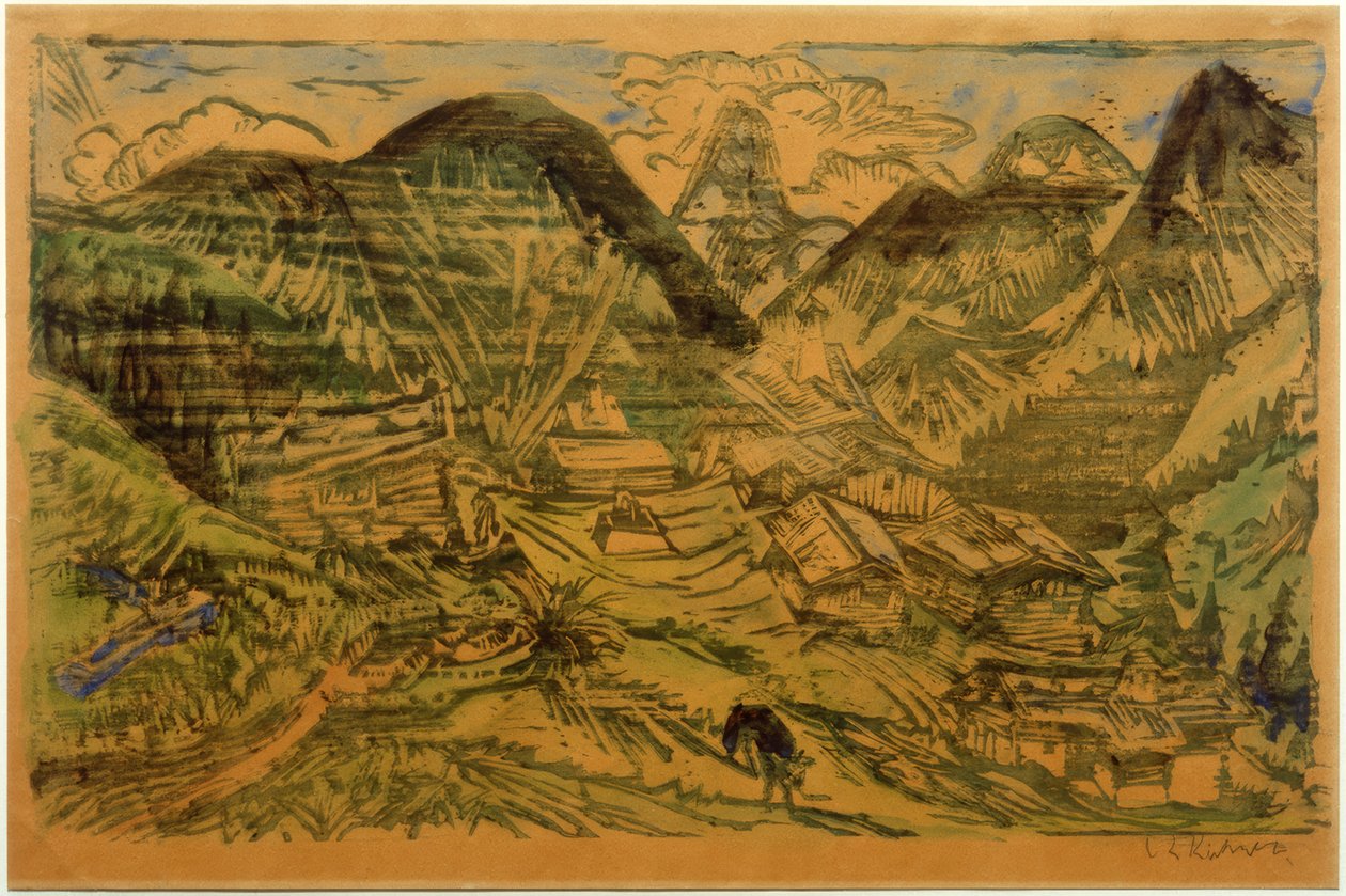 Stafelalp mit Tinzenhorn von Ernst Ludwig Kirchner
