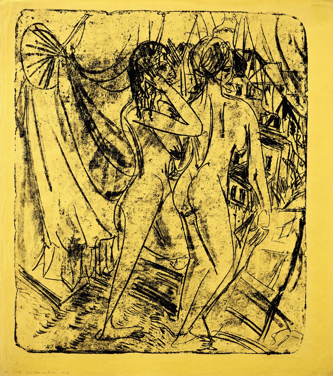 Zwei Akte am Fenster, 1915 von Ernst Ludwig Kirchner