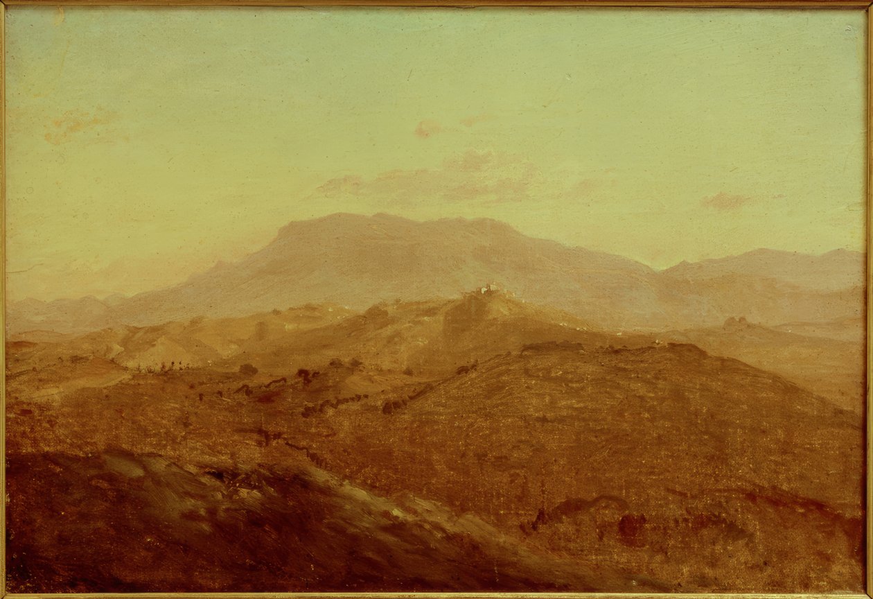 Blick von Olevano auf Paliano von Ernst Meyer