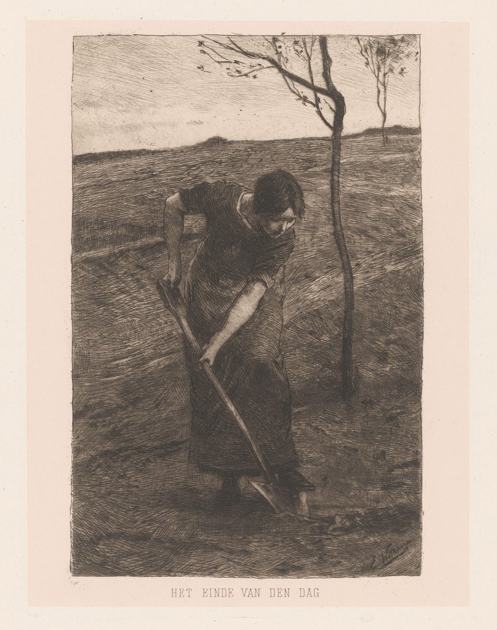 Schaffende Frau von Ernst Witkamp (signed by artist)