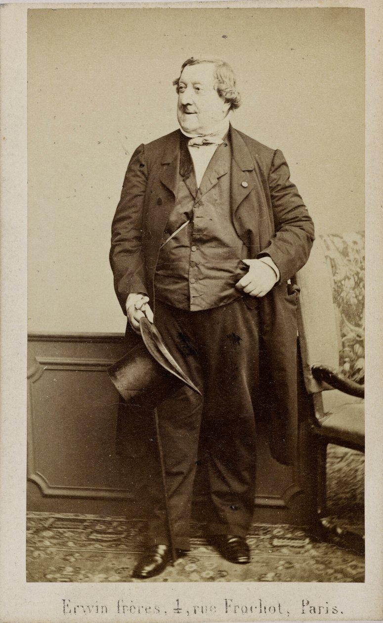 Porträt des Komponisten Gioachino Antonio Rossini 1792-1868, frühe 1860er Jahre von Erwin Hanfstaengl