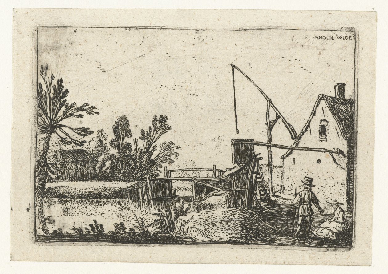 Bauernhof an einem Kanal von Esaias van de Velde