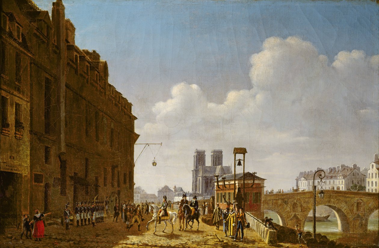 Der Kaiser Napoleon besucht den Markt für Eau-de-Vie am Quai Bercy am 8. Februar 1811, 1811 von Etienne Bouhot