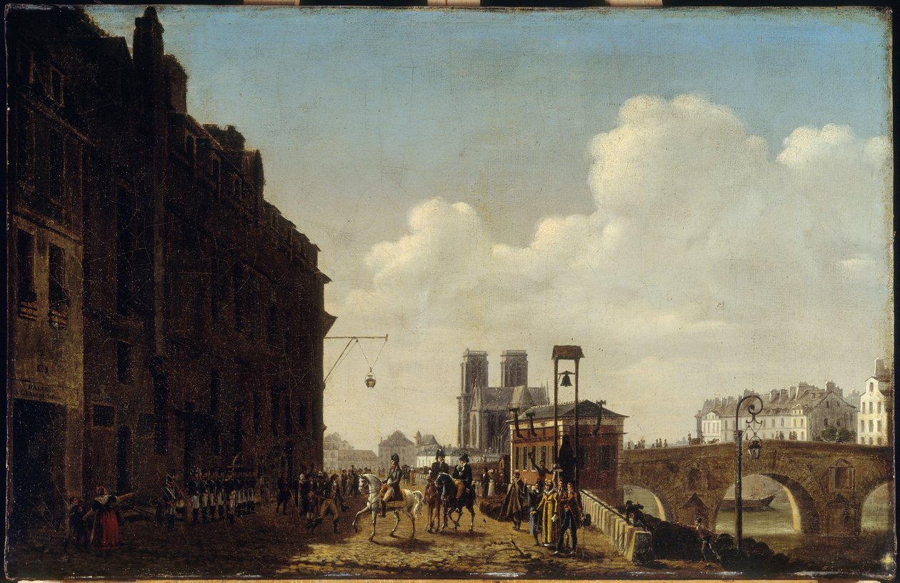 Der Kaiser besucht die Wein- und Branntweinhalle, 1811 von Etienne Bouhot