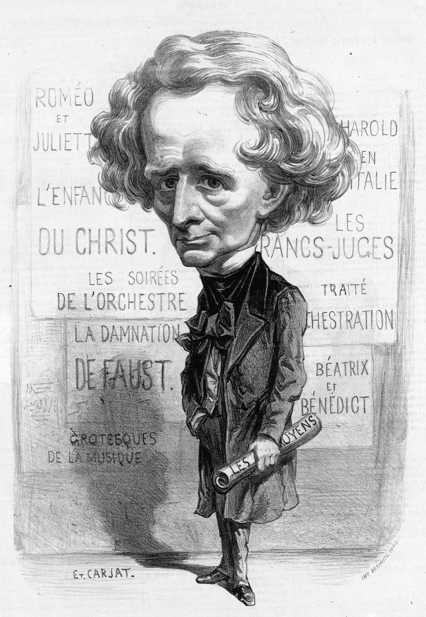 Berlioz-Karikatur von Étienne Carjat von Etienne Carjat