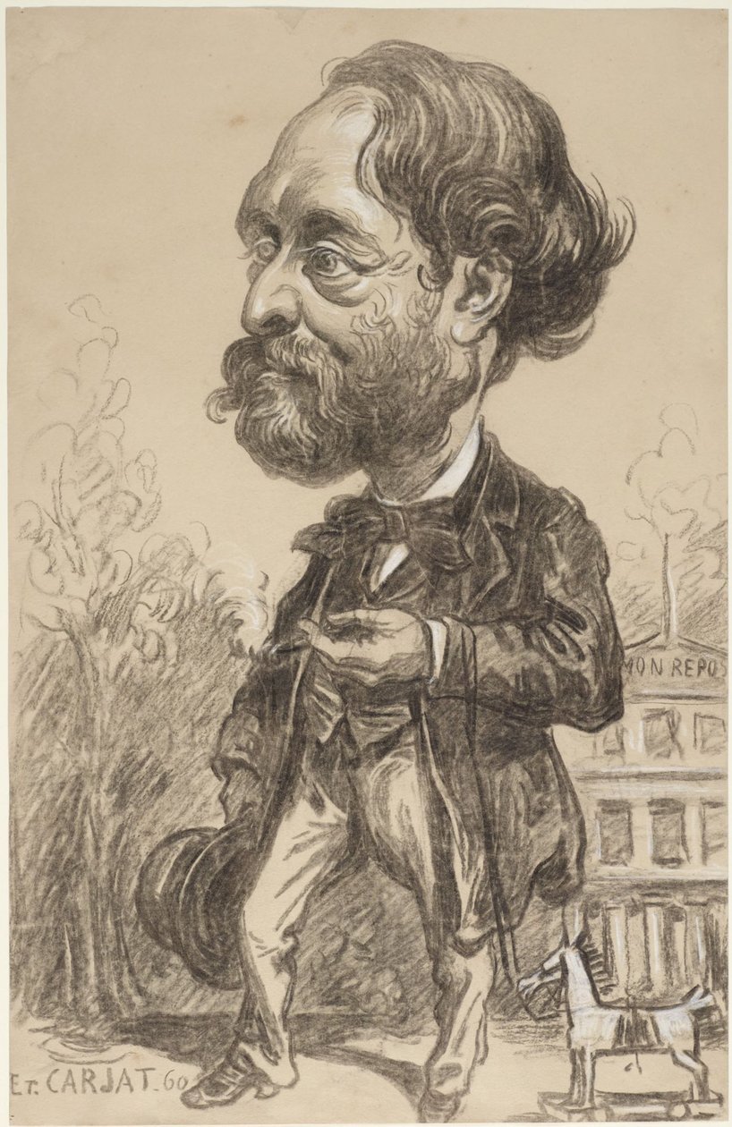 Karikatur von Gustave Perdonnet von Etienne Carjat