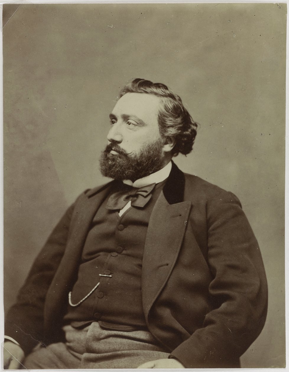 Porträt des Premierministers von Frankreich Léon Gambetta 1838-1882 von Etienne Carjat
