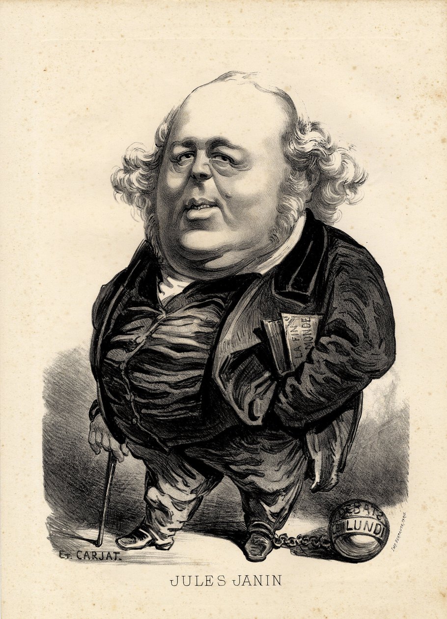 Flugblatt - Illustration von Etienne Carjat (1826-1906): Janin Jules (1804-1874) von Etienne Carjat