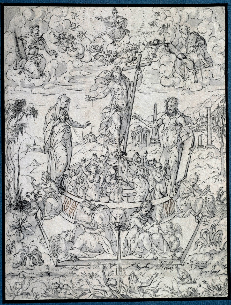 Allegorie der Religion. Zeichnung von Etienne Delaune (1518-1583/95) 16. Jahrhundert Paris, Louvre Museum von Etienne Delaune